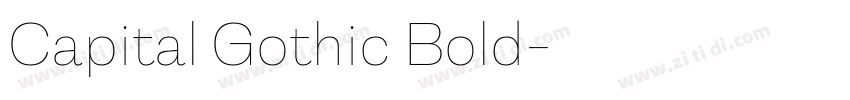 Capital Gothic Bold字体转换
